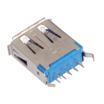 Connecteur USB 3.0 de type fem Af Type 180 degrés 9 broches